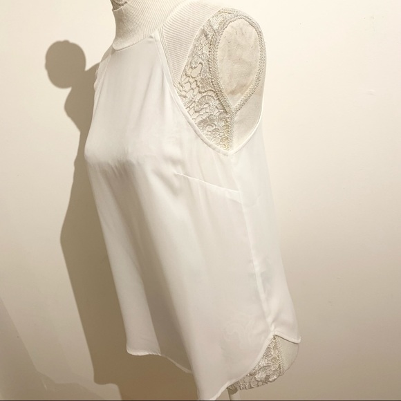 DYNAMITE Semi-Sheer Sleeveless Chiffon Blouse NWT - Picture 5 of 13